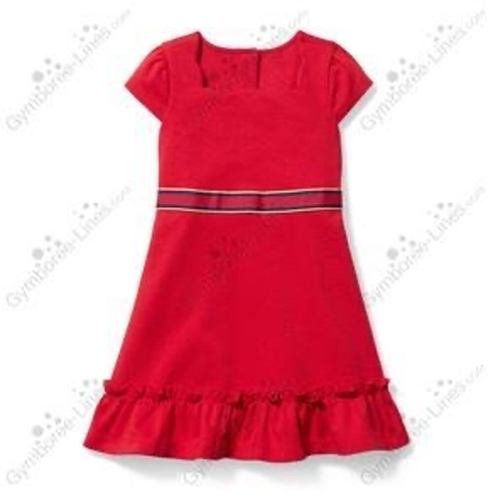Janie and Jack Girls Ruffle Hem Ponte Dress - Size 7